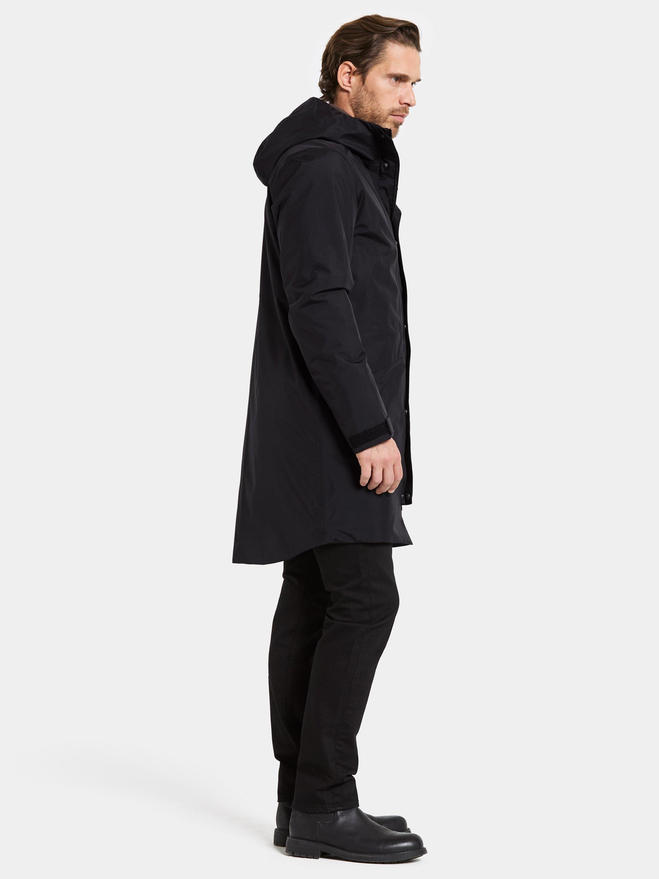 Product image 5 of 11, which shows Didriksons Kenny Waterproof Padded Hooded Parka Coat, Black, S