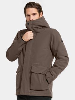 Didriksons Liam Waterproof Padded Hooded Parka Coat, Mocha Brown