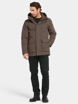 Didriksons Liam Waterproof Padded Hooded Parka Coat - view 2, Mocha Brown