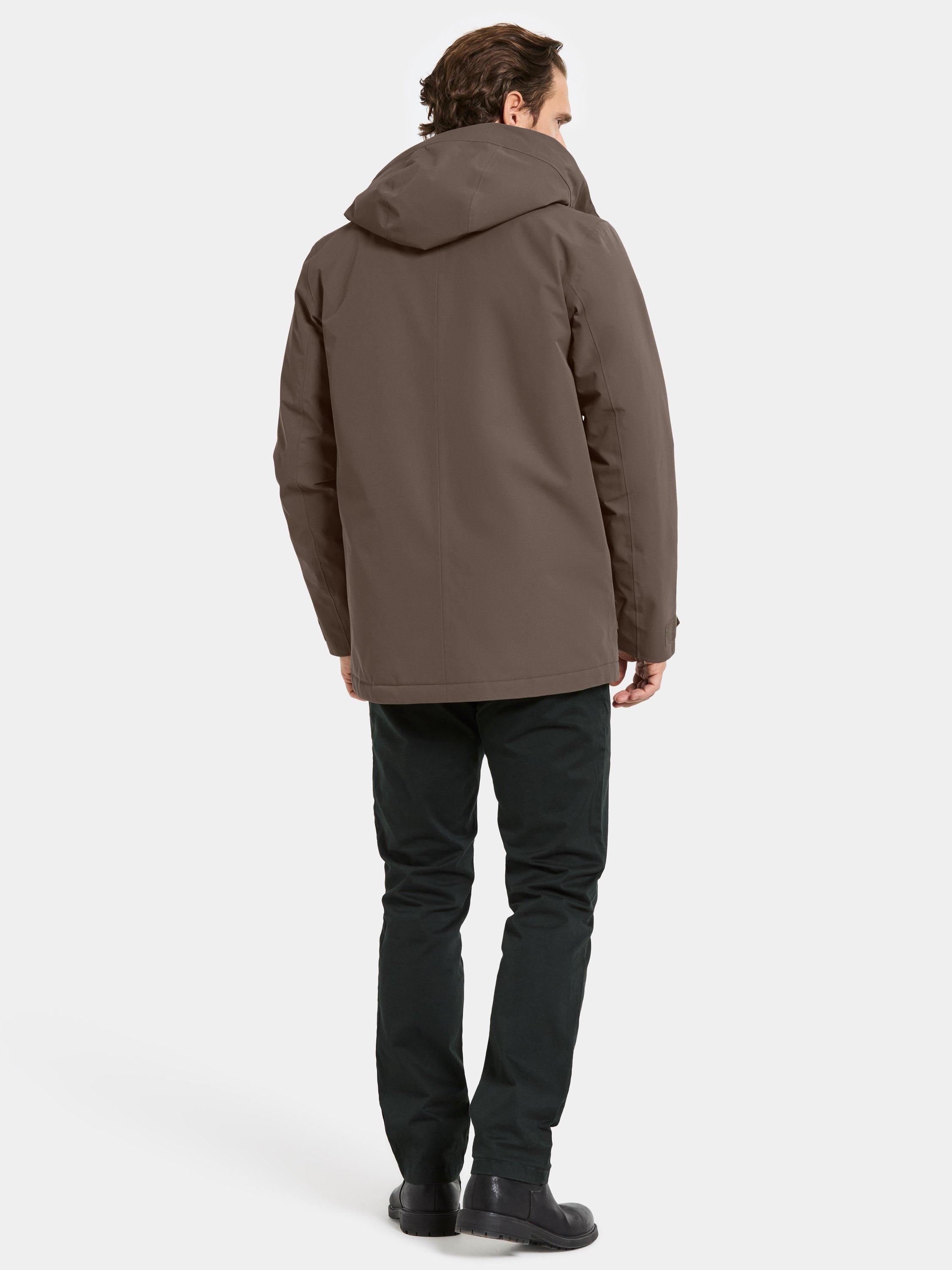 Product image 4 of 11, which shows Didriksons Liam Waterproof Padded Hooded Parka Coat, Mocha Brown, S