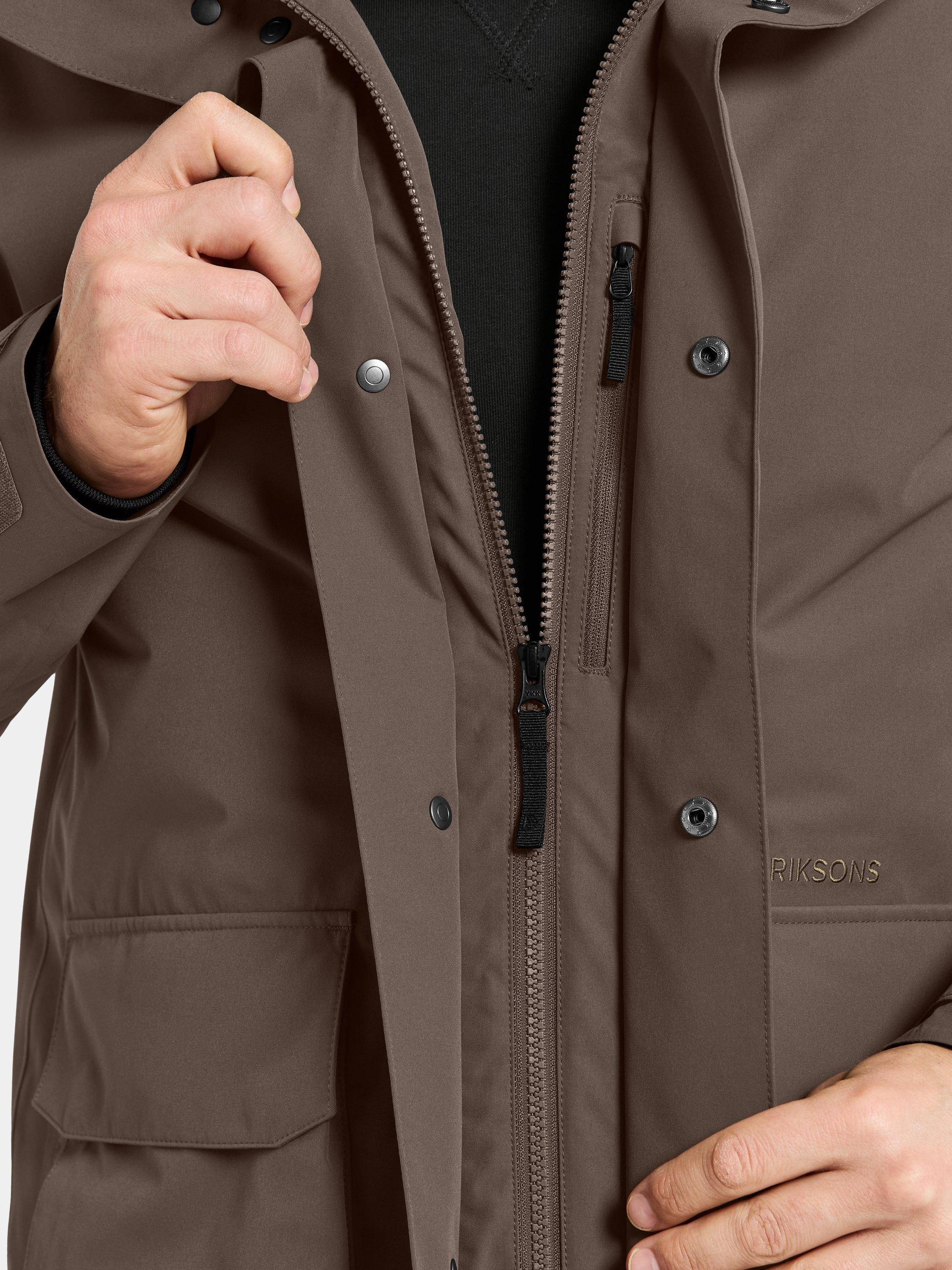Product image 8 of 11, which shows Didriksons Liam Waterproof Padded Hooded Parka Coat, Mocha Brown, S