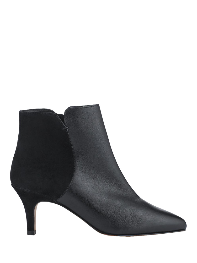 Product image 1 of 6, which shows Jones Bootmaker Laci Leather Stiletto Heel Ankle Boots, Black, 4