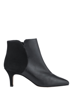 Jones Bootmaker Laci Leather Stiletto Heel Ankle Boots, Black, Black