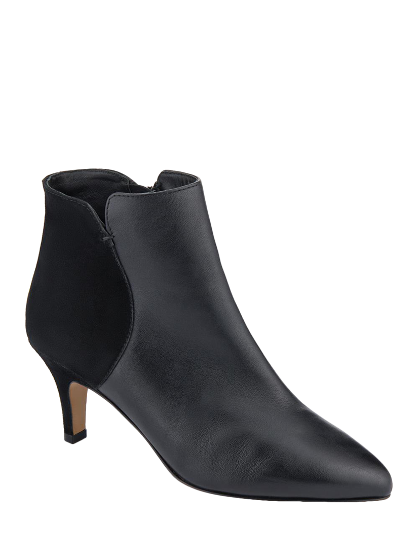 Product image 3 of 6, which shows Jones Bootmaker Laci Leather Stiletto Heel Ankle Boots, Black, 4