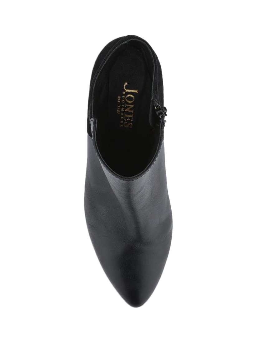 Product image 5 of 6, which shows Jones Bootmaker Laci Leather Stiletto Heel Ankle Boots, Black, 4