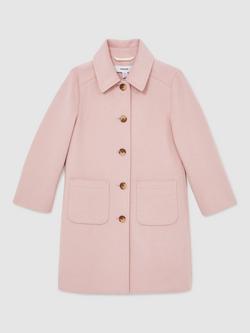 Reiss Kids' Mabli Wool Blend Coat, Pink - view 2, Pink