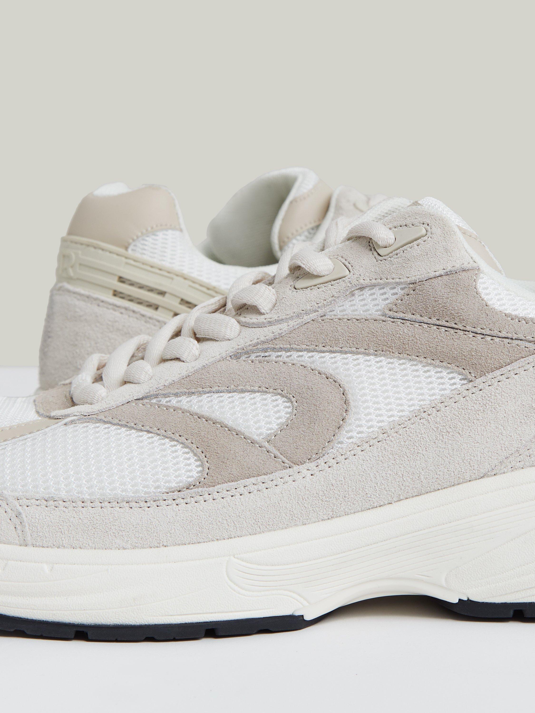 Product image 2 of 5, which shows Reiss Nido Lace Up Trainers, Off White/Stone, 7