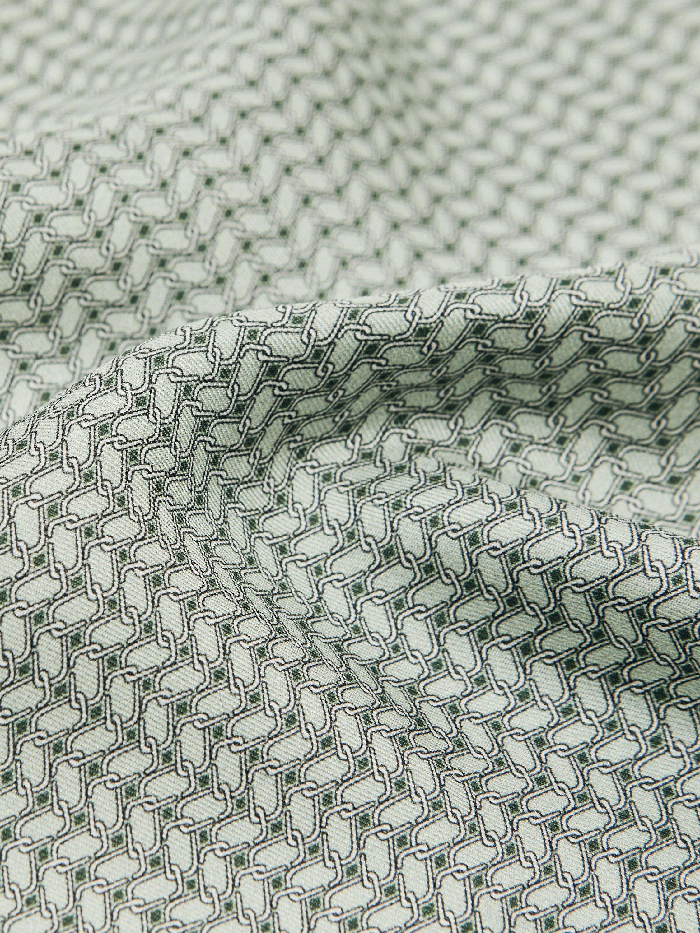 Product image 2 of 5, which shows Reiss Ottavio Geo Chain Detail Pocket Square, Sage