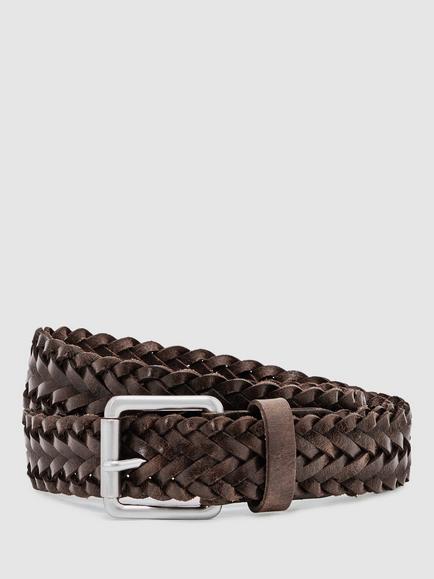 Reiss Carlton Leather Belt, Chocolate