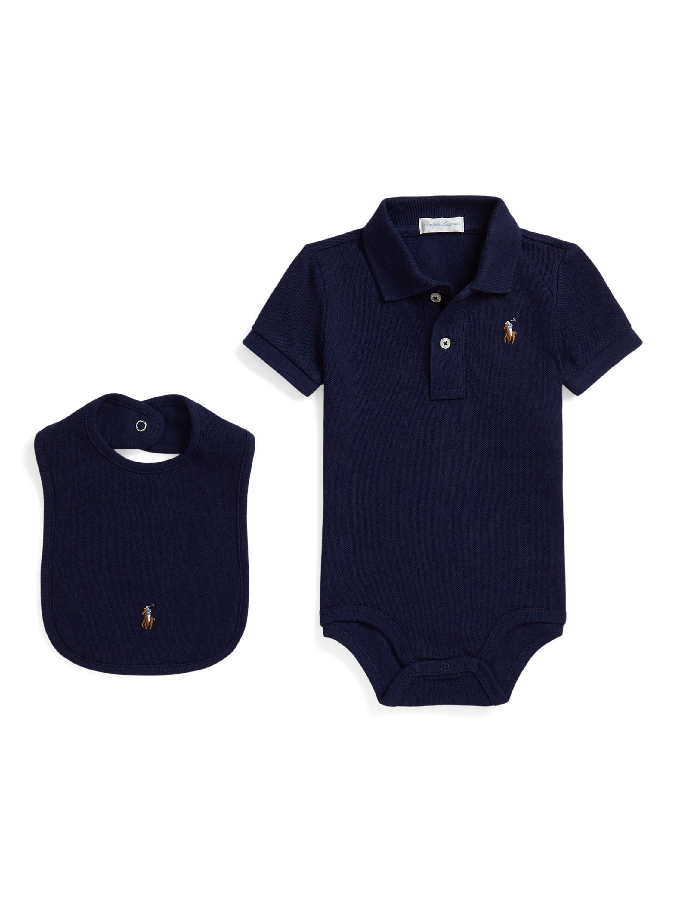 Product image 1 of 3, which shows Ralph Lauren Baby Cotton Polo Gift Set, Refined Navy, 3 months