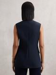 Reiss Athena Longline Waistcoat, Navy