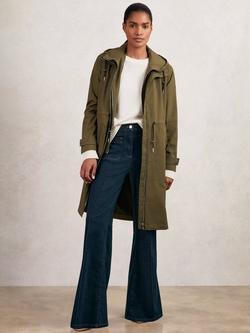 Reiss Alizeh Long Raincoat, Khaki, Khaki