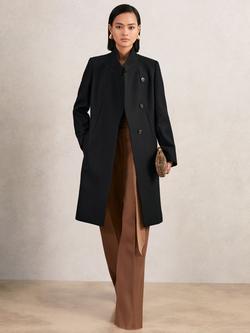 Reiss Max Wool Rich Coat, Black, Black