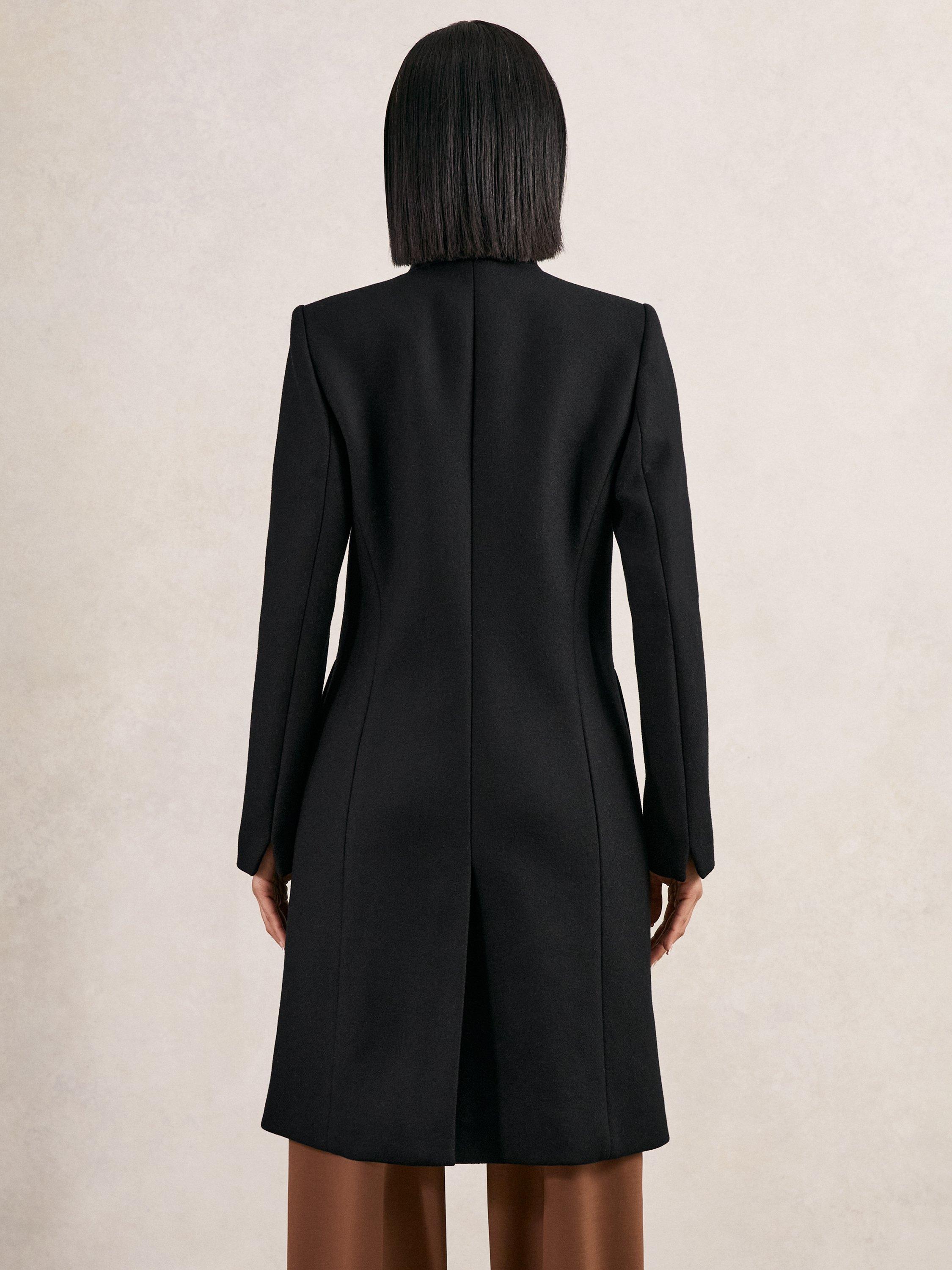Product image 2 of 5, which shows Reiss Max Wool Rich Coat, Black, 6