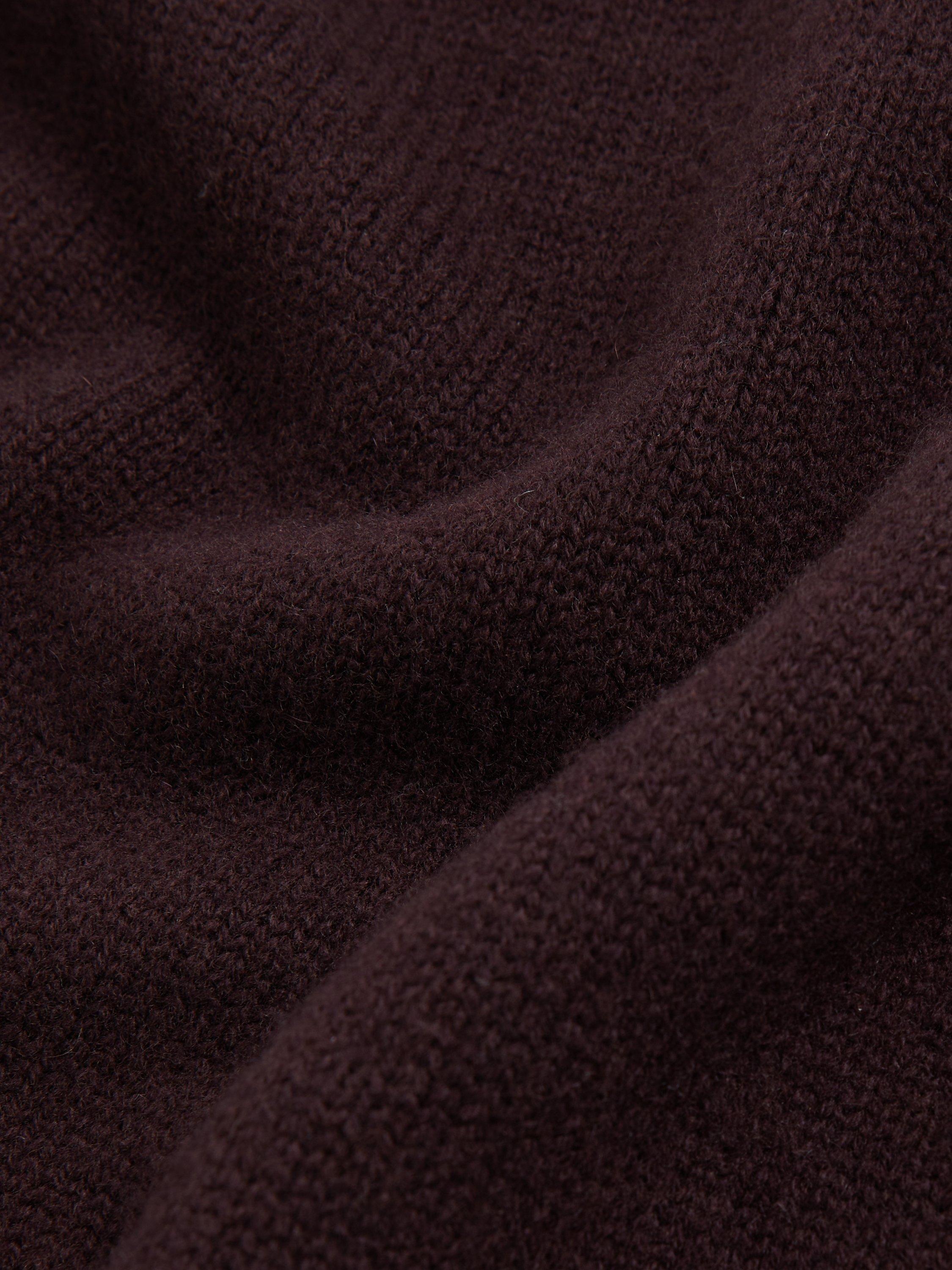 Product image 2 of 5, which shows Reiss Ella Crew Neck Wool Rich Jumper, Plum, XS