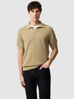 Rodd & Gunn Avalon Knitted Cotton Polo Top, Camel