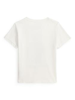 Ralph Lauren Kids' Cotton Polo T-Shirt, White Core Bear - view 2, White Core Bear