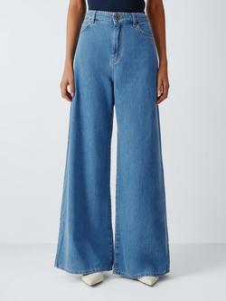 Weekend MaxMara Vega Wide Leg Jeans, Blue, Blue