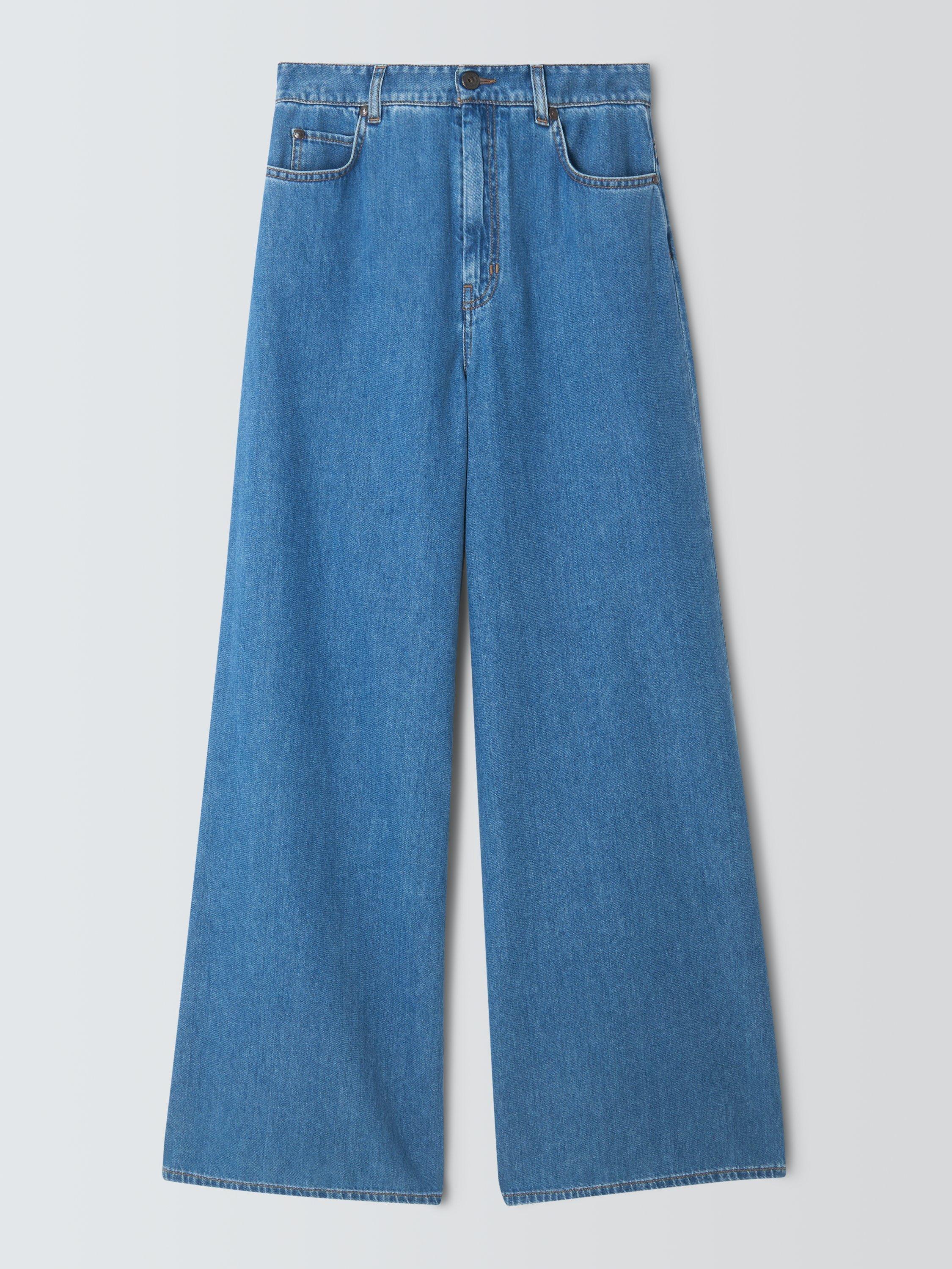 Product image 1 of 1, which shows Weekend MaxMara Vega Wide Leg Jeans, Blue, 6