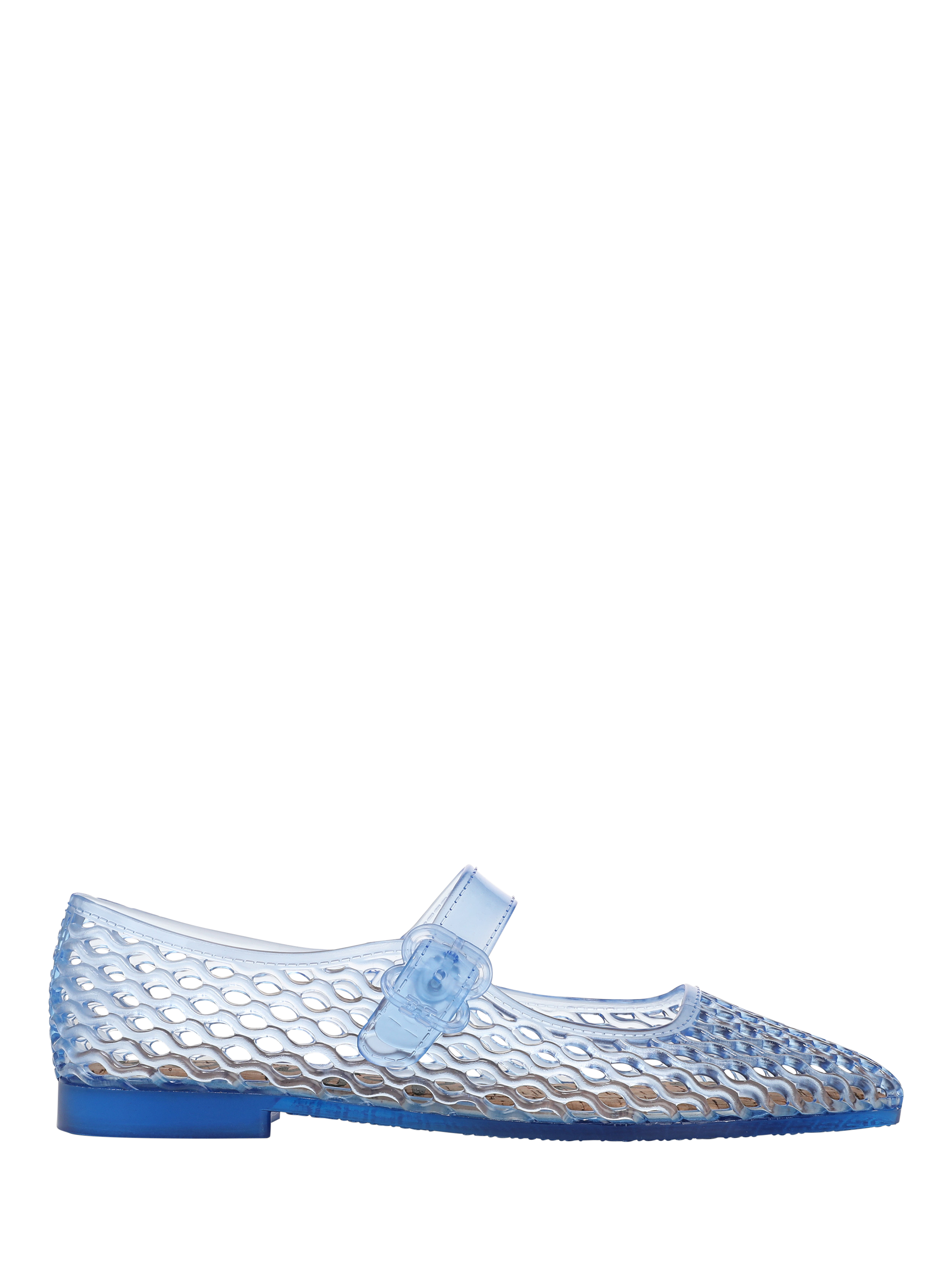 Product image 1 of 6, which shows Sam Edelman Michaela Jelly Flat Sandals, Soft Blue, 3.5