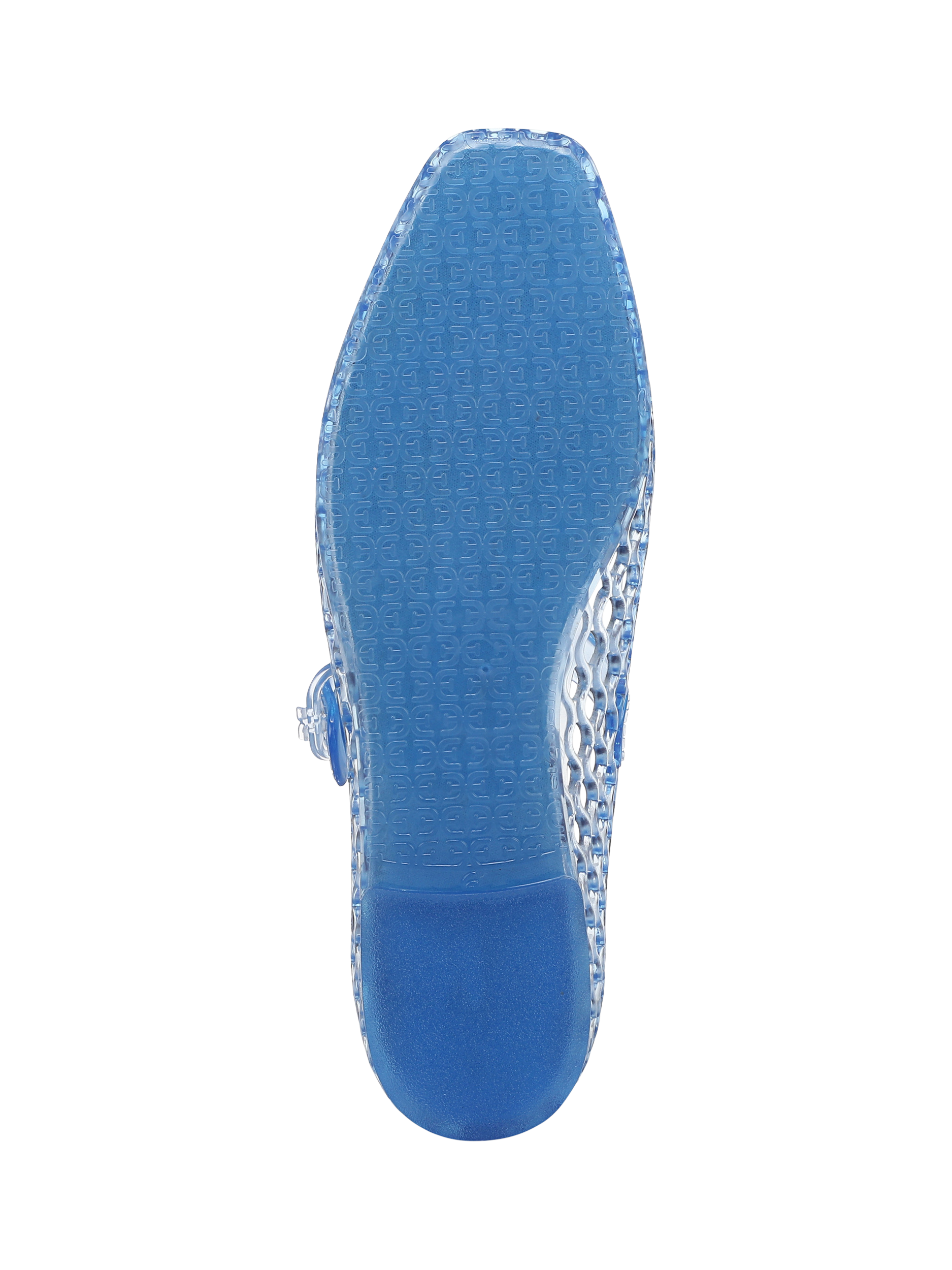 Product image 6 of 6, which shows Sam Edelman Michaela Jelly Flat Sandals, Soft Blue, 3.5