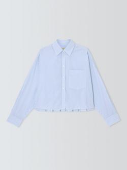 Weekend MaxMara Eden Cotton Stripe Shirt, Light Blue, Light Blue