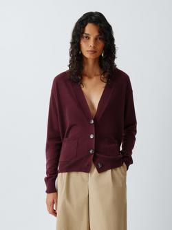 Weekend MaxMara Unito Wool Rich Cardigan, Burgundy, Burgundy