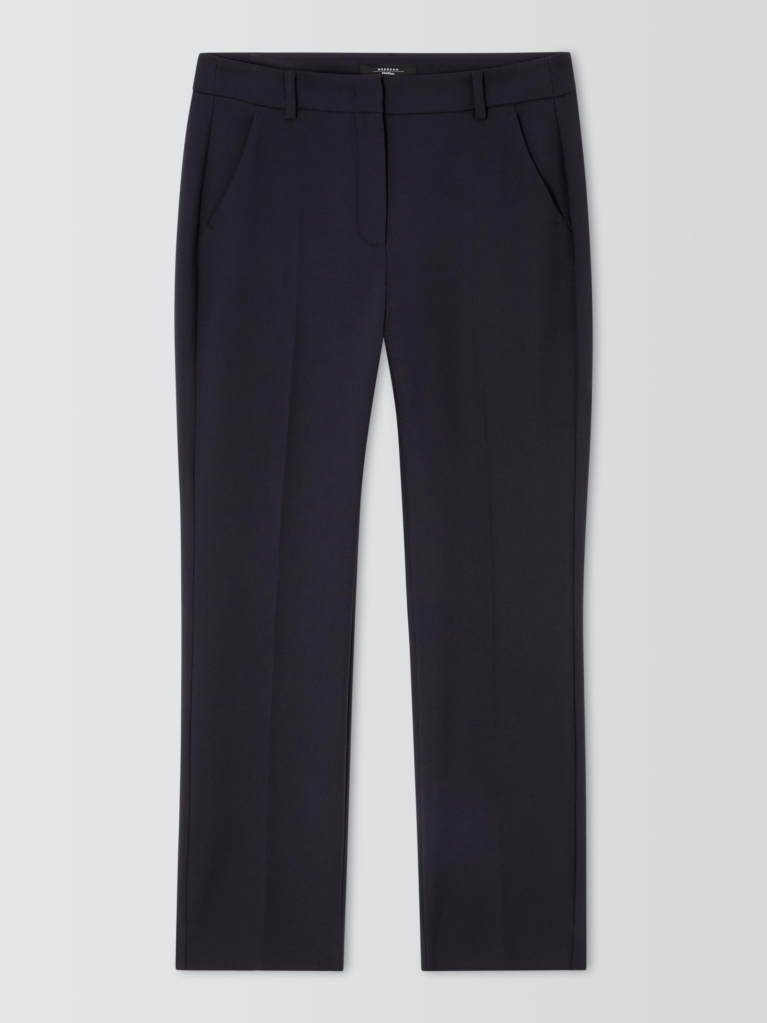 Product image 1 of 1, which shows Weekend MaxMara Rana Tailored Trousers, Navy, 6