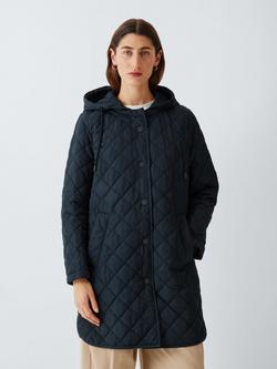 Weekend MaxMara Derio Quilted Coat, Navy, Navy
