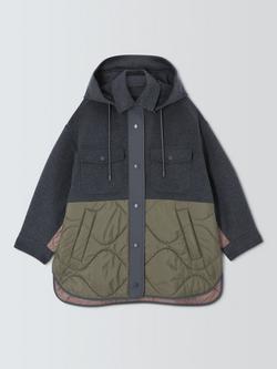 Weekend MaxMara Ossola Wool Rich Jacket, Dark Grey/Multi, Dark Grey/Multi