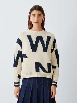 Weekend MaxMara Celebre Graphic Jumper, Navy, Navy