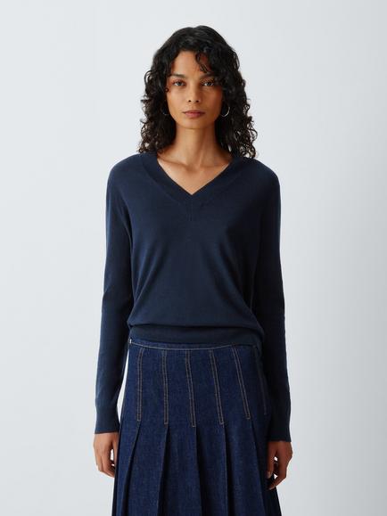 Weekend MaxMara Estremo Wool Cashmere Blend Jumper, Navy, Navy