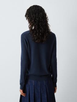 Weekend MaxMara Estremo Wool Cashmere Blend Jumper, Navy - view 2, Navy