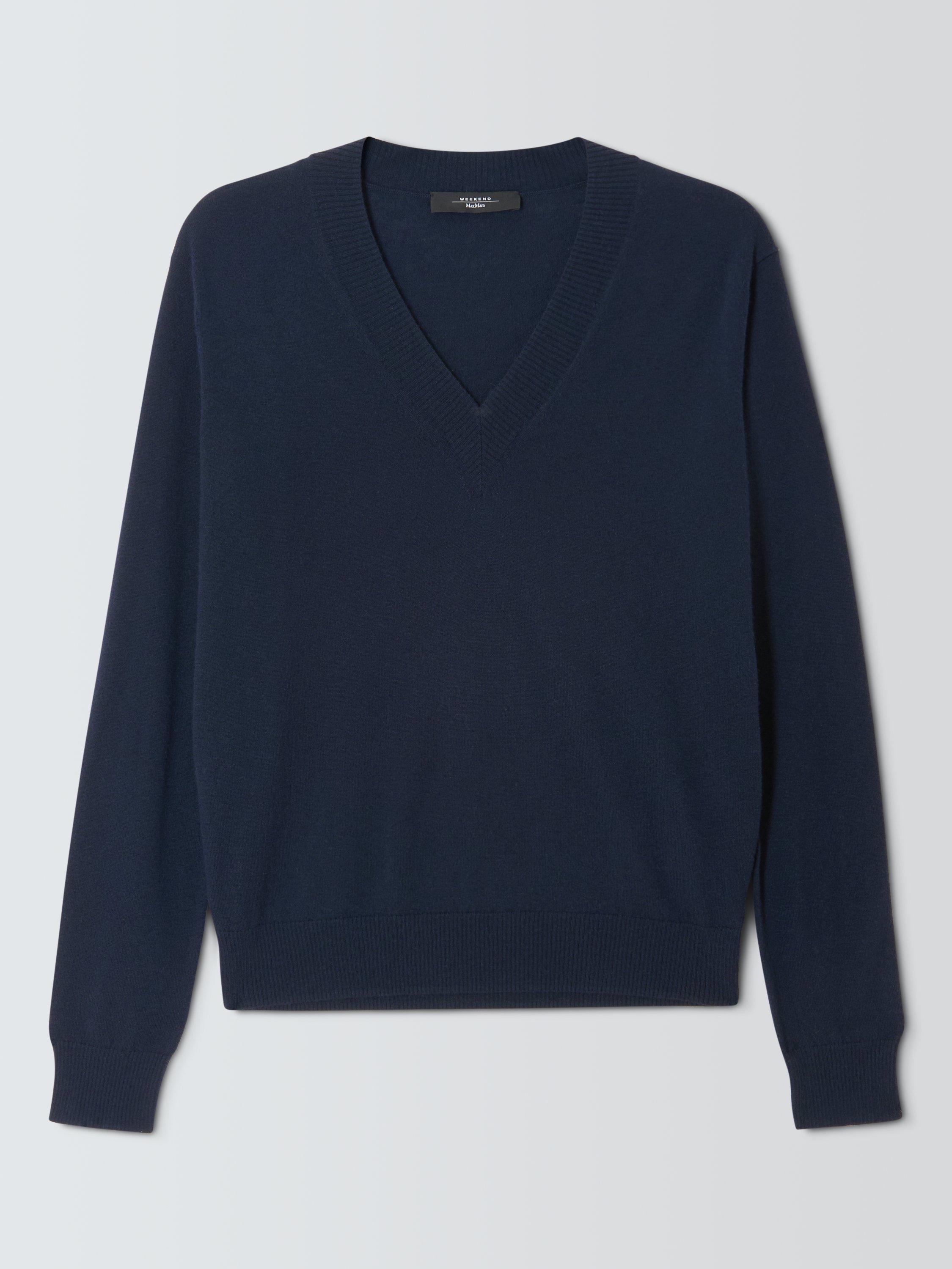 Product image 1 of 1, which shows Weekend MaxMara Estremo Wool Cashmere Blend Jumper, Navy, XS