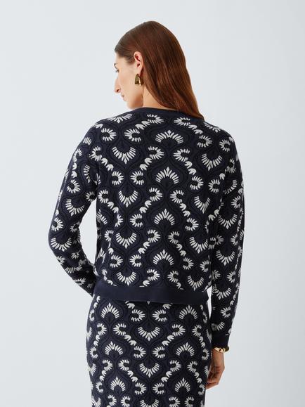 Weekend MaxMara Faraone Floral Sweatshirt, Navy - view 2, Navy