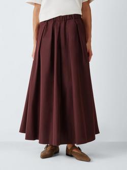 Weekend MaxMara Curvato Pleated Midi Skirt, Burgundy, Burgundy