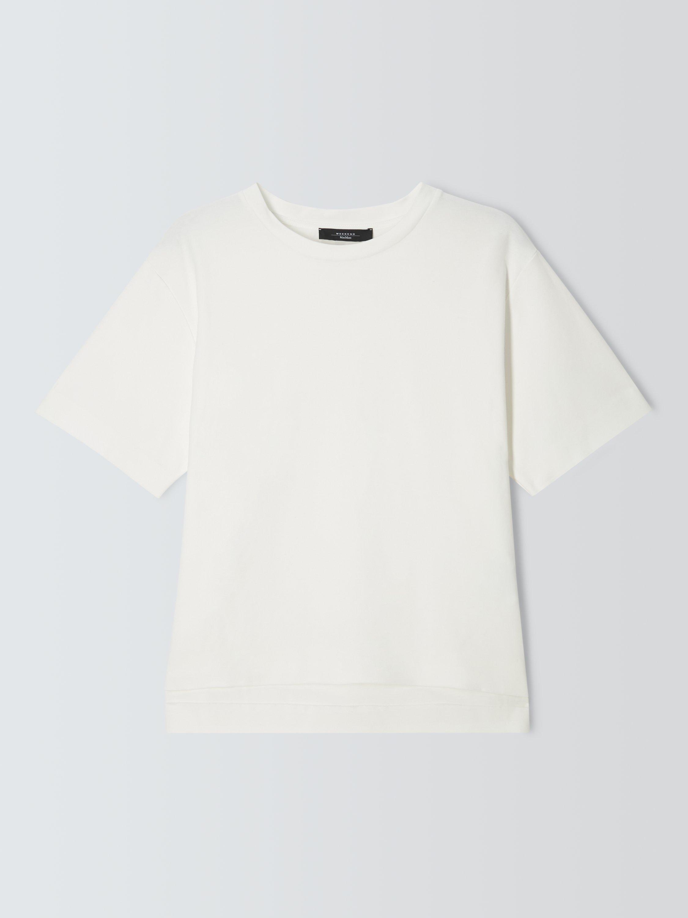 Product image 1 of 1, which shows Weekend MaxMara Crew Neck T-Shirt, Ecru, XS