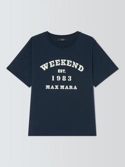 Weekend MaxMara Tenue Graphic T-Shirt, Navy, Navy