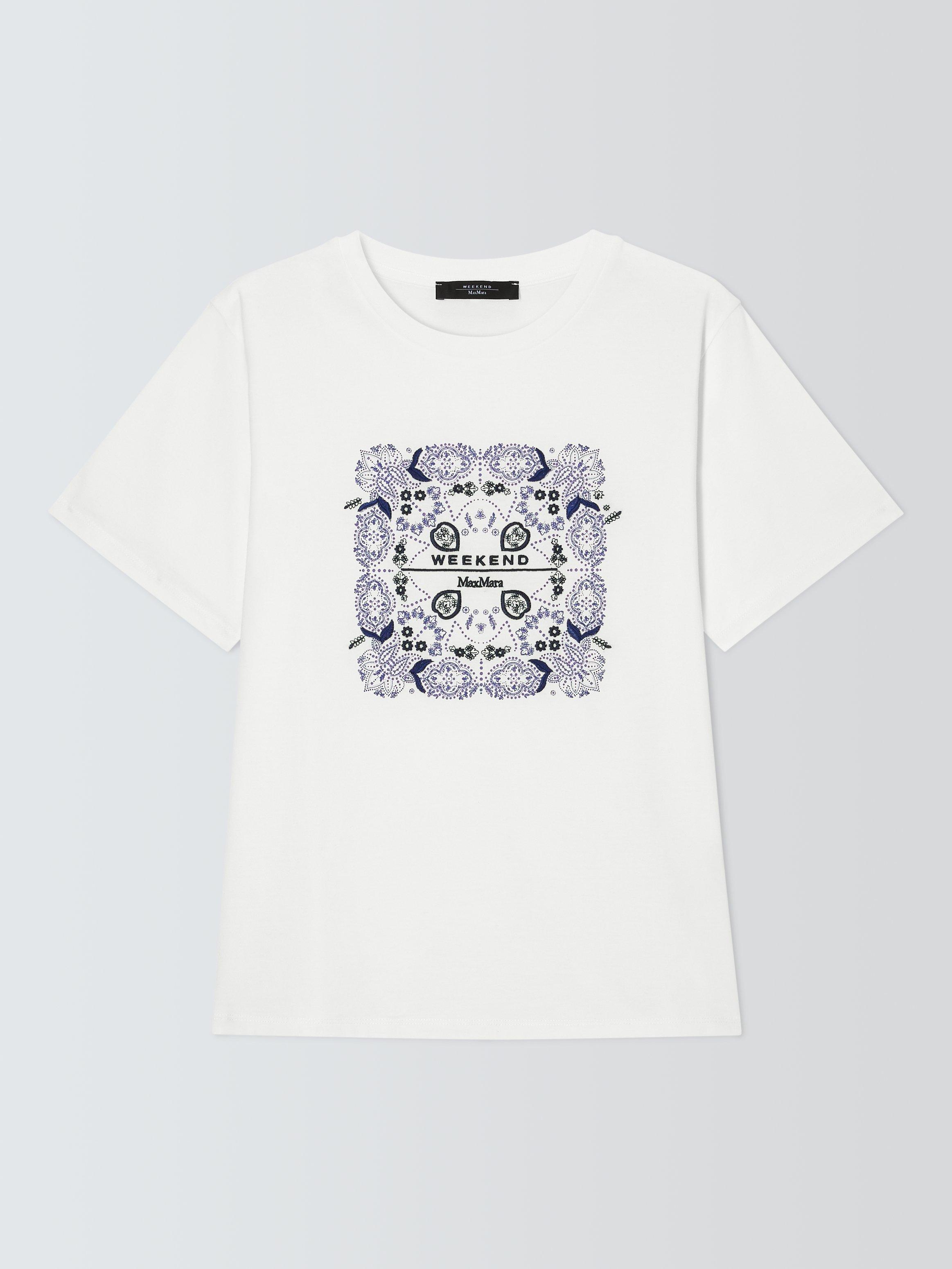 Product image 1 of 1, which shows Weekend MaxMara West Graphic T-Shirt, White, XS