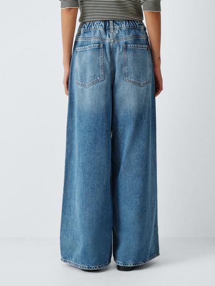Weekend MaxMara Abete Wide Leg Jeans, Navy - view 2, Navy