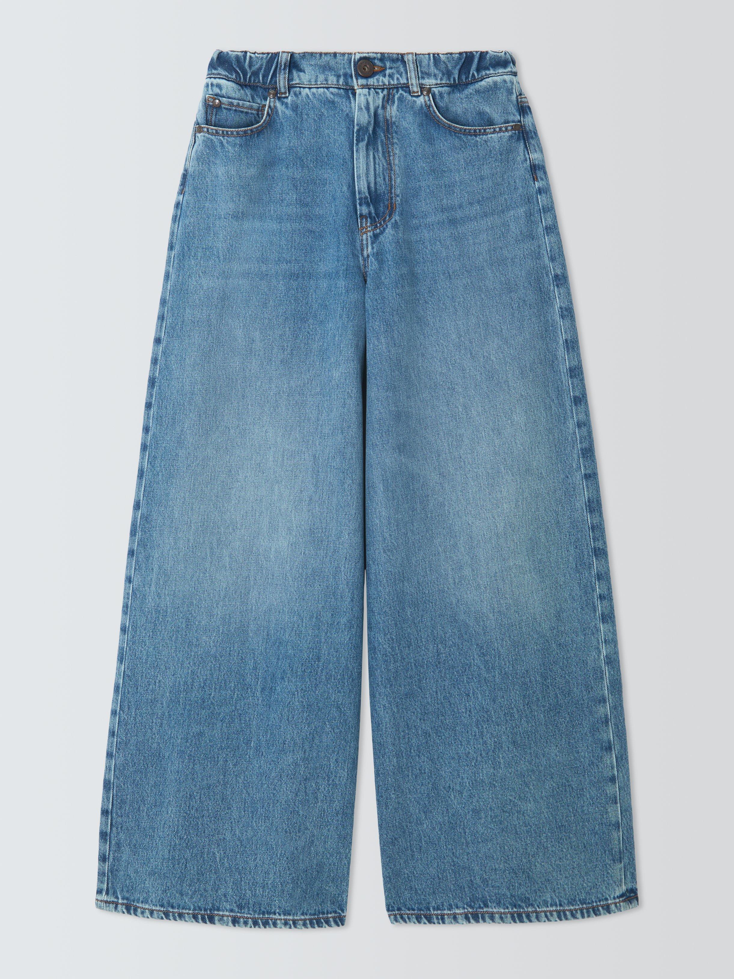 Product image 1 of 1, which shows Weekend MaxMara Abete Wide Leg Jeans, Navy, 6