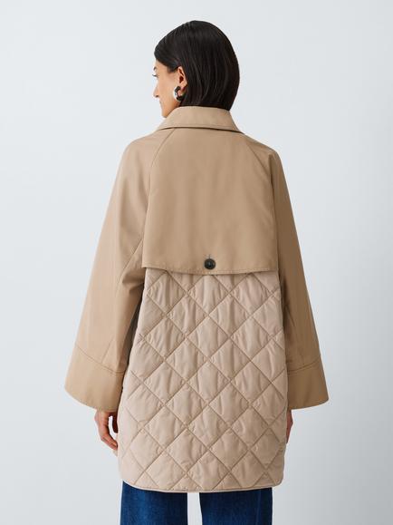 Weekend MaxMara Manna Double Breasted Raincoat, Hazelnut Brown - view 2, Hazelnut Brown