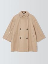 Weekend MaxMara Manna Double Breasted Raincoat, Hazelnut Brown