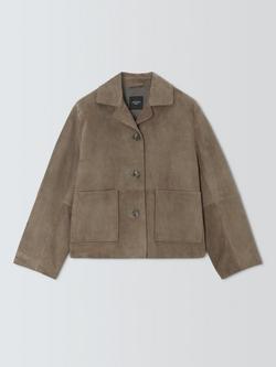 Weekend MaxMara Palchi Pure Suede Jacket, Khaki, Khaki