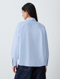 Weekend MaxMara Aureo Cotton Stripe Shirt, Light Blue - view 2, Light Blue