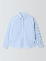 Weekend MaxMara Aureo Cotton Stripe Shirt, Light Blue