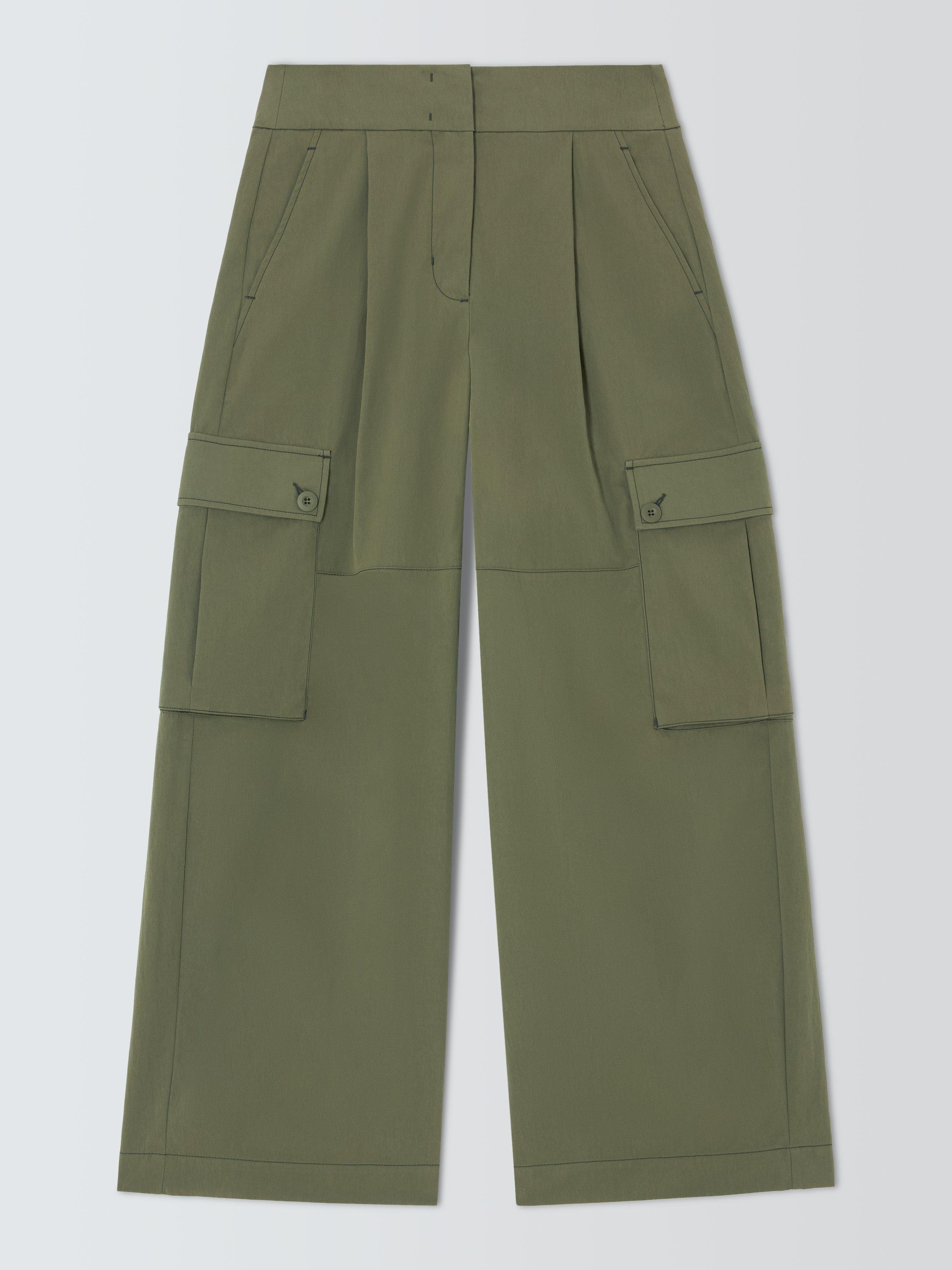 Product image 1 of 1, which shows Weekend MaxMara Aquila Cargo Trousers, Dark Green, 6