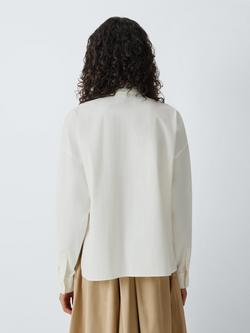 Weekend MaxMara Bruno Cotton Plain Pocket Shirt Blouse, White - view 2, White