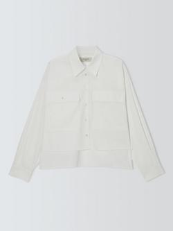 Weekend MaxMara Bruno Cotton Plain Pocket Shirt Blouse, White, White