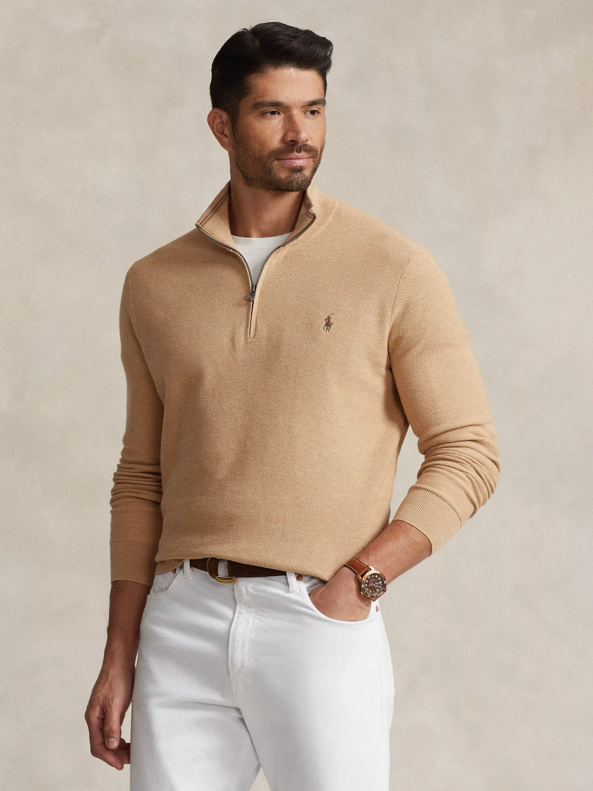 【ほぼ新品未使用】Polo Ralph Lauren ベージュ セーター長袖 M 010443387